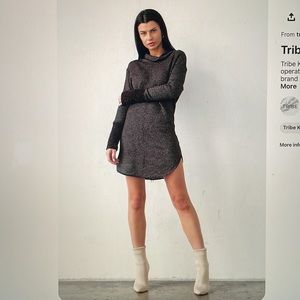 Tribe Kelley Oversized Dress with Raw Hem Edges